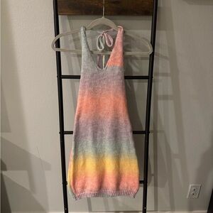 Princess Polly Rainbow Knit Halter Dress